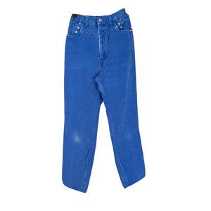 Vintage Rockies High-Waisted Blue Denim Jeans With Star Detail Button Fly & Rive